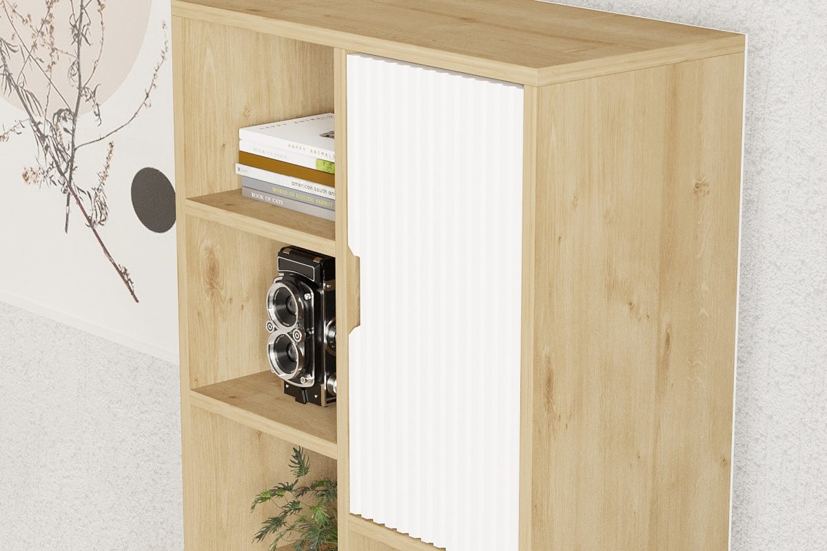 Otranto - Sapphire Oak, White – Полица за книги - Image 4