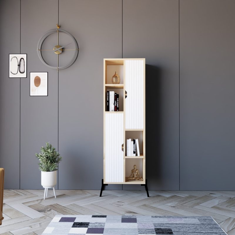 Sorrento - Sapphire Oak, White – Полица за книги