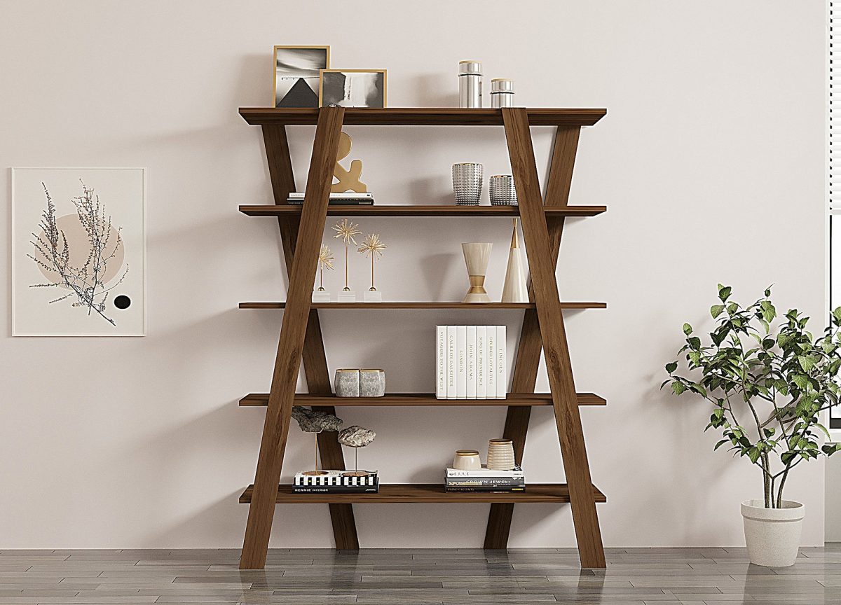 Conde - Walnut – Полица за книги - Image 2