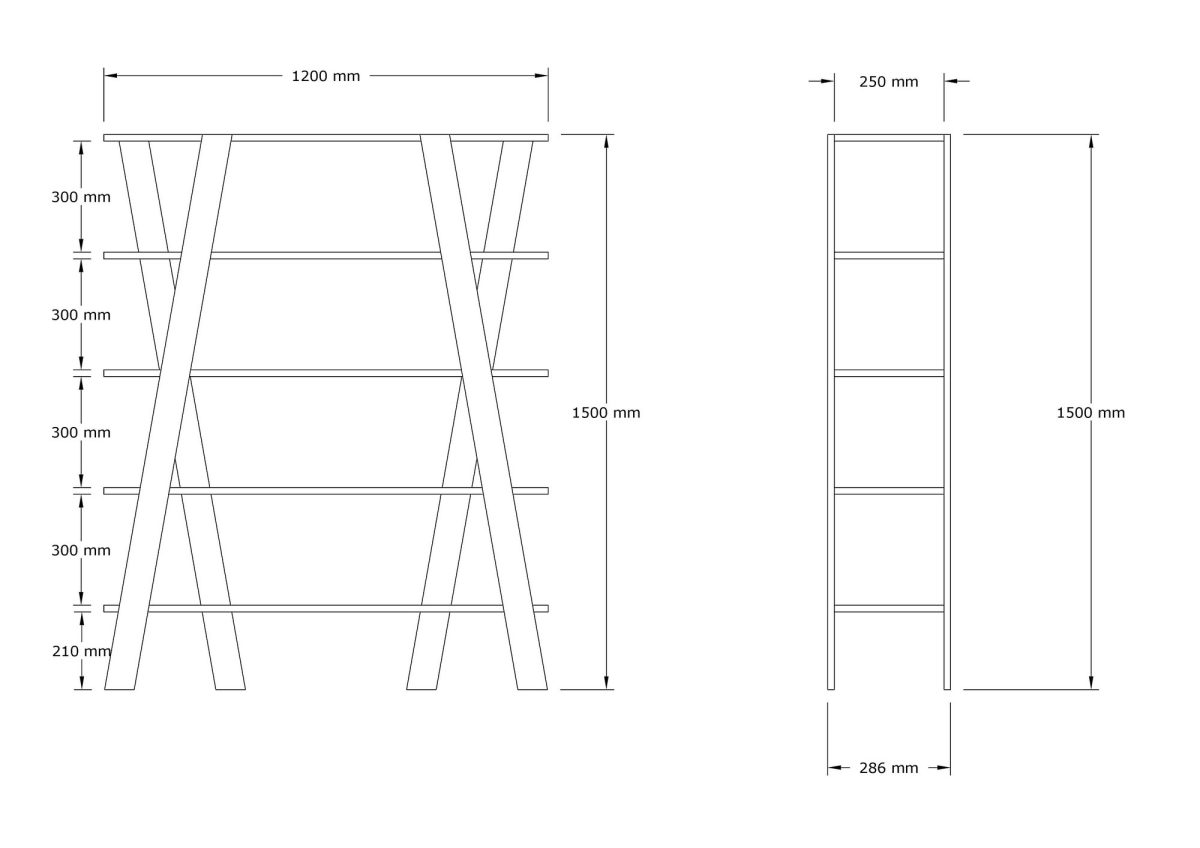 Conde - Walnut – Полица за книги - Image 6