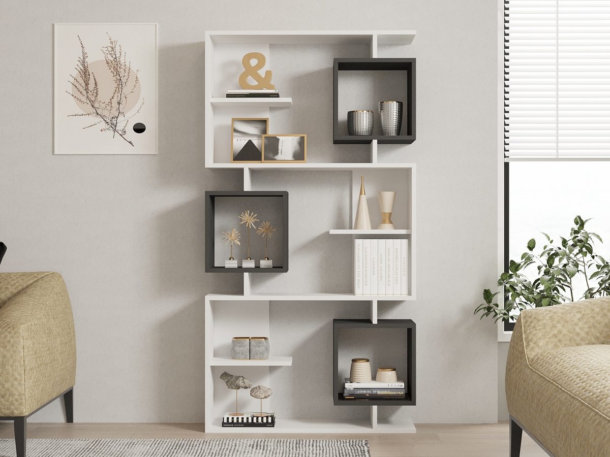 Icardi - White, Anthracite – Полица за книги - Image 2