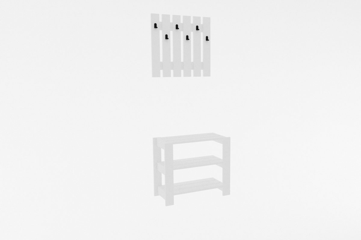 Friends - White – Гардеробер за претсобје - Image 3