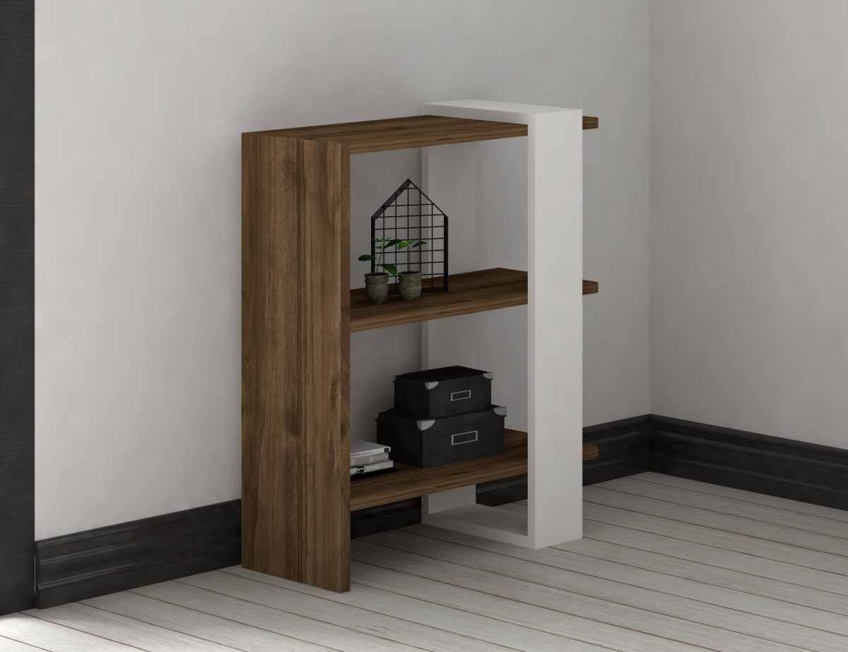 Gaye - Walnut, White – Комплет мебел за дневна соба - Image 4