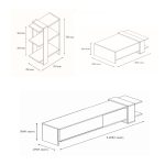 Gaye - Walnut, White – Комплет мебел за дневна соба - Image 8