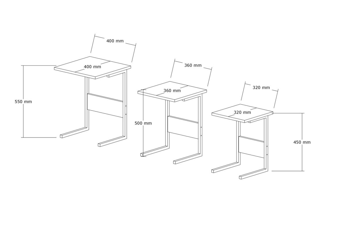 Sali - Black, White – Табела за гнездење (3 парчиња) - Image 4