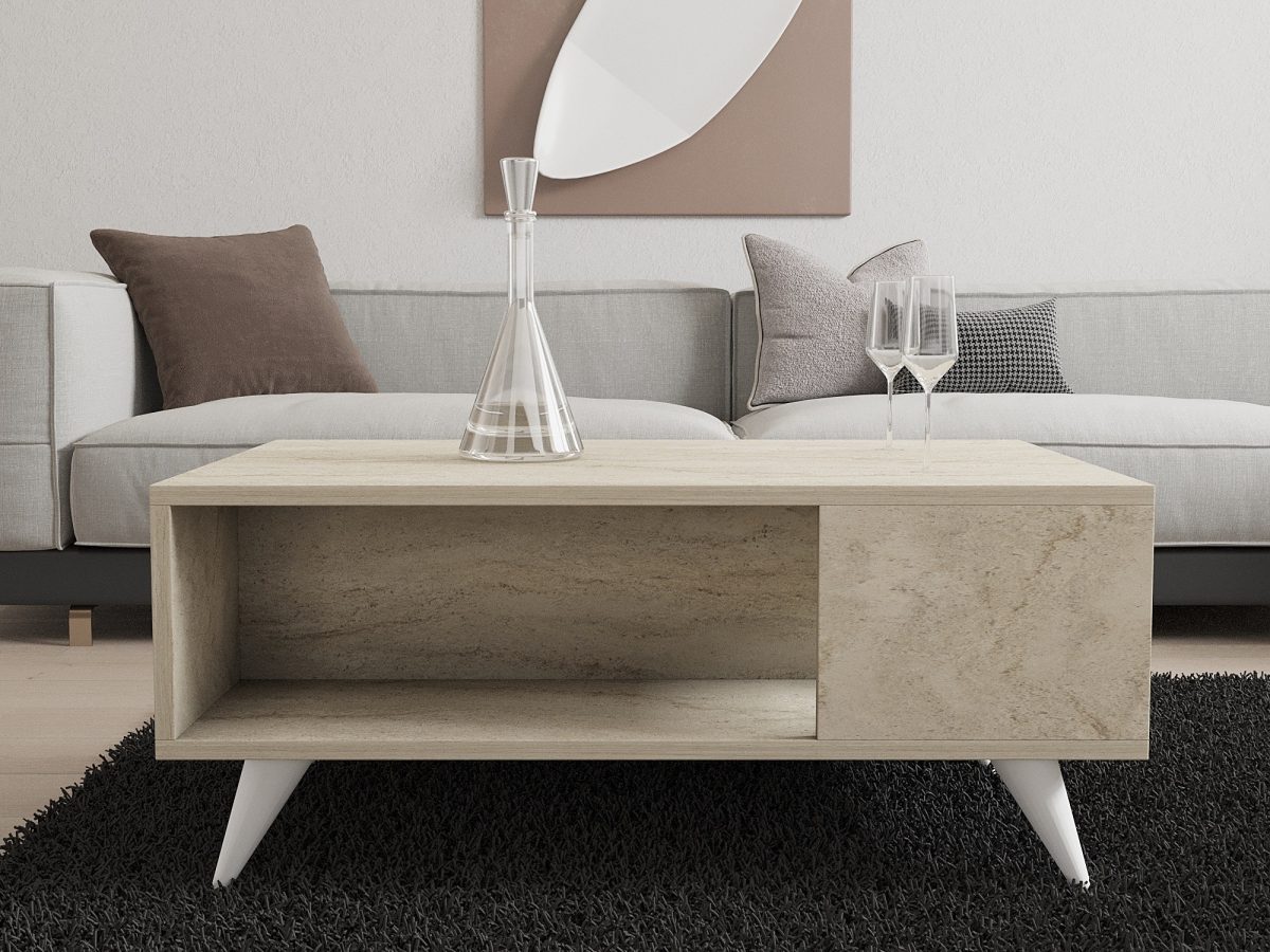 Yuka - Travertine – Маса за кафе - Image 2