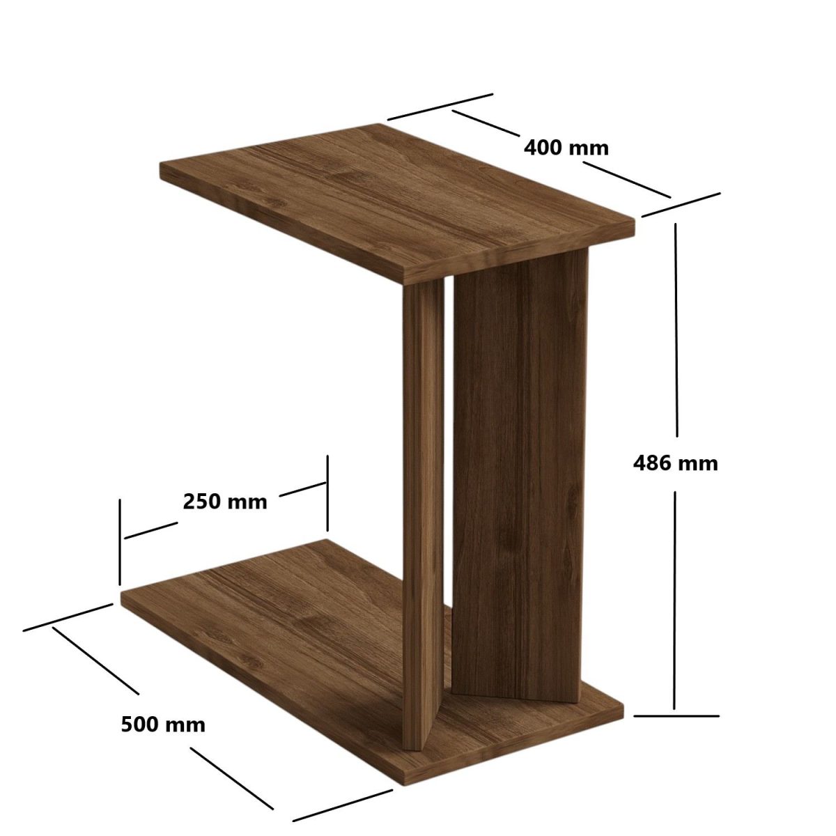 Lun - Walnut – Софа маси - Image 3