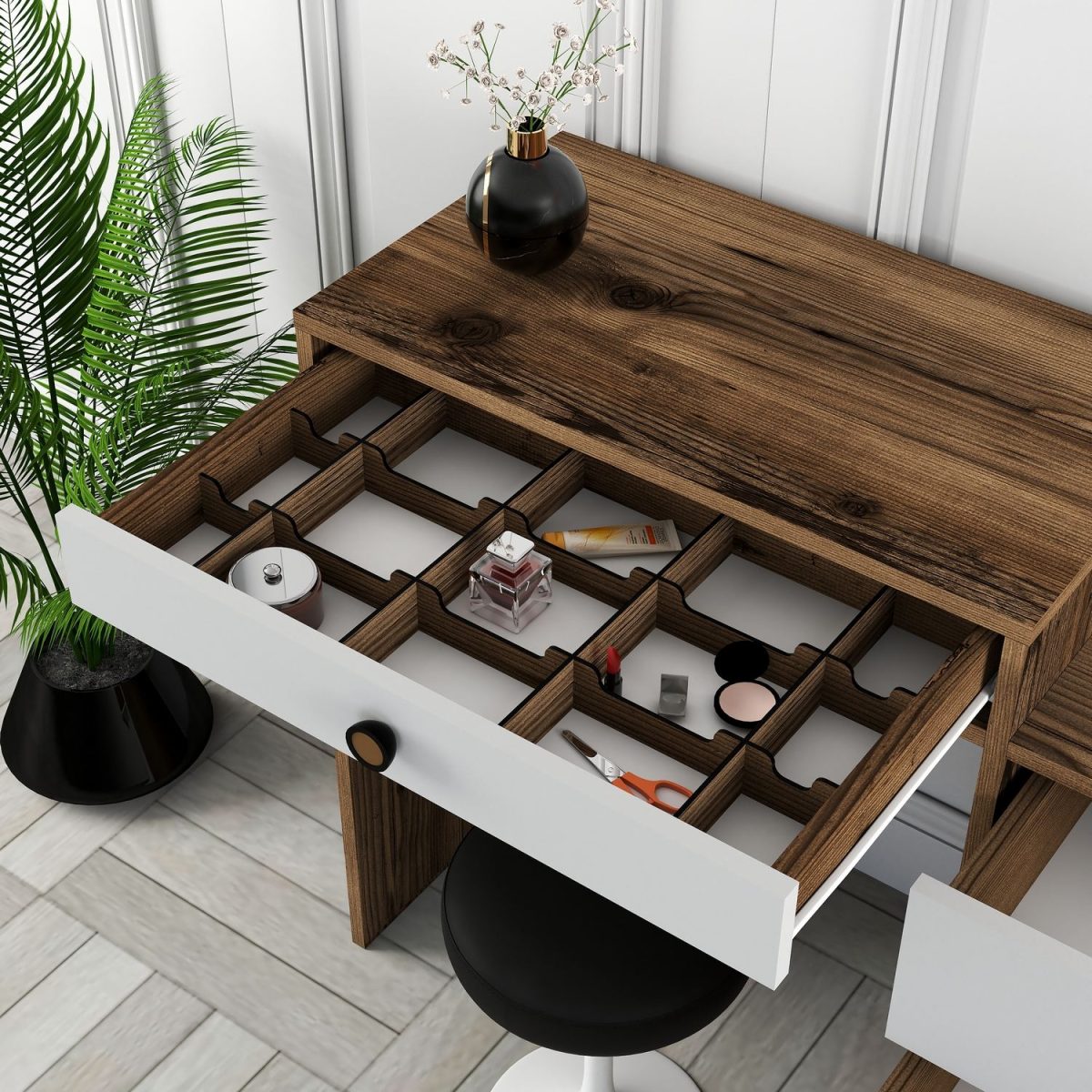 Lizbon 544 - Walnut, White – Шминкерница - Image 5