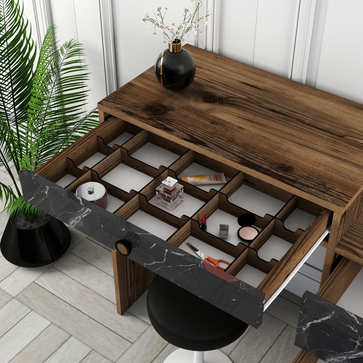 Lizbon 548 - Walnut, Black – Шминкерница - Image 5