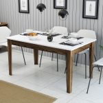 Milan 514 - Walnut, White – Трпезариска маса