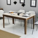 Milan 898 - Walnut, Travertine – Трпезариска маса