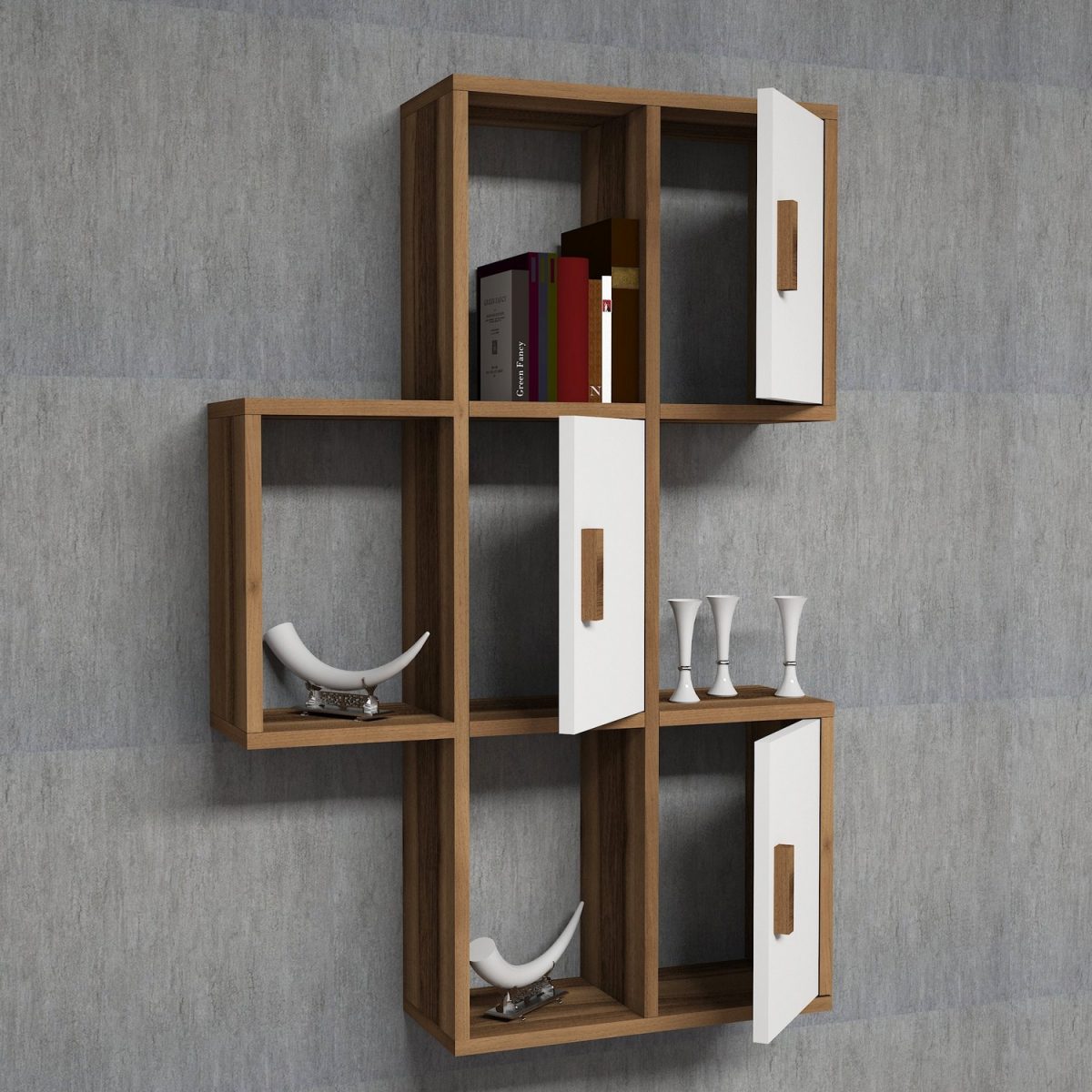 Flora - Walnut, White – Ѕидна полица - Image 2