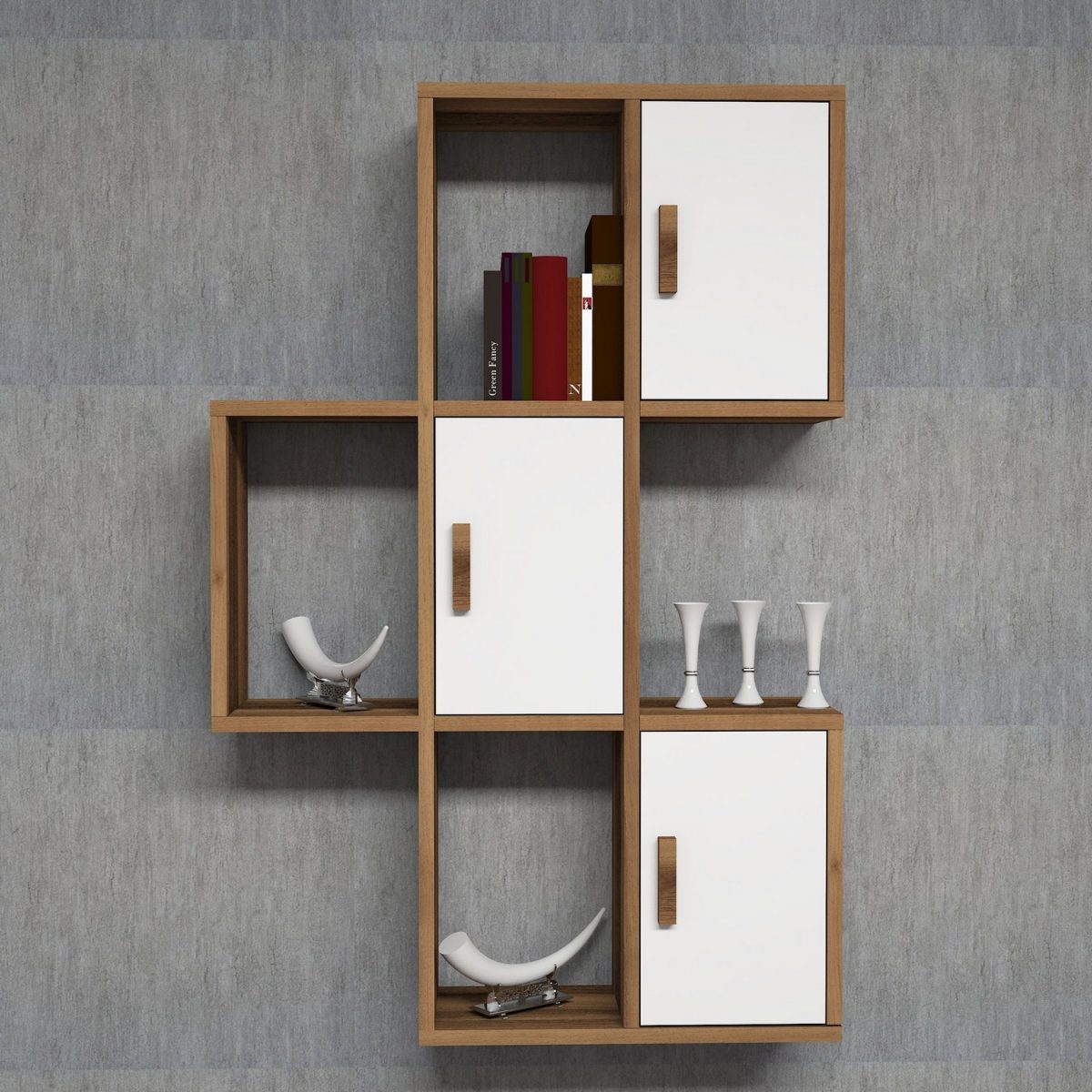 Flora - Walnut, White – Ѕидна полица - Image 3