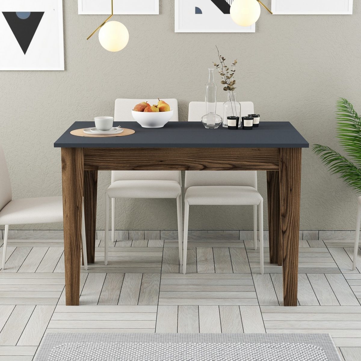 Kiev 504 - Walnut, Anthracite – Кујнска маса - Image 2