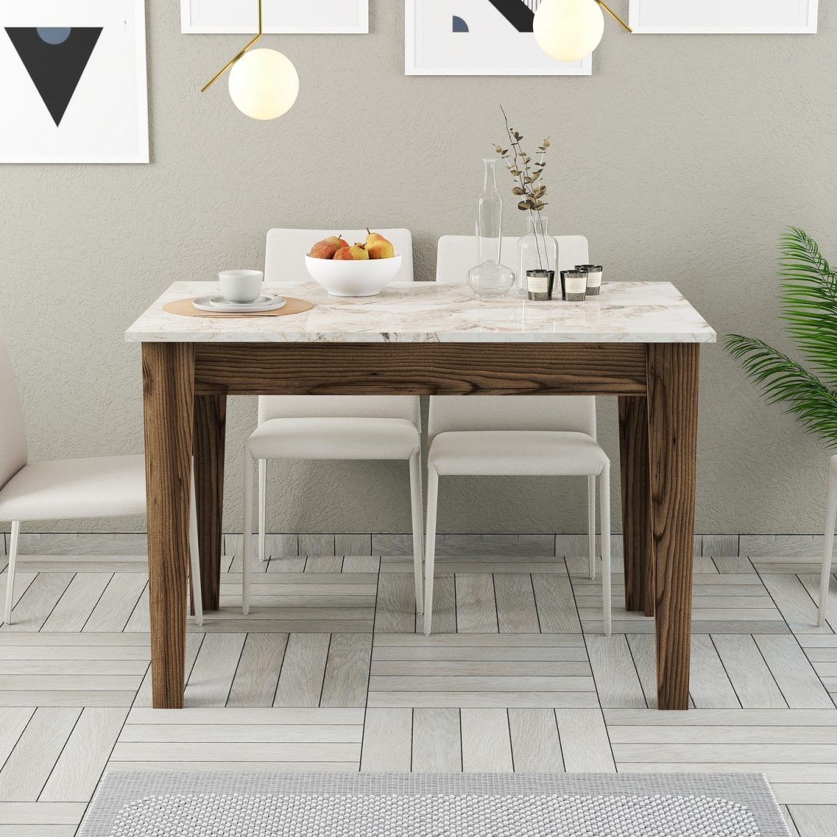 Kiev 506 - Walnut, White – Кујнска маса - Image 2