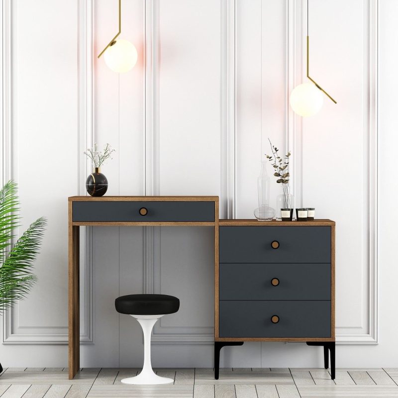 Lizbon 550 - Walnut, Anthracite – Шминкерница