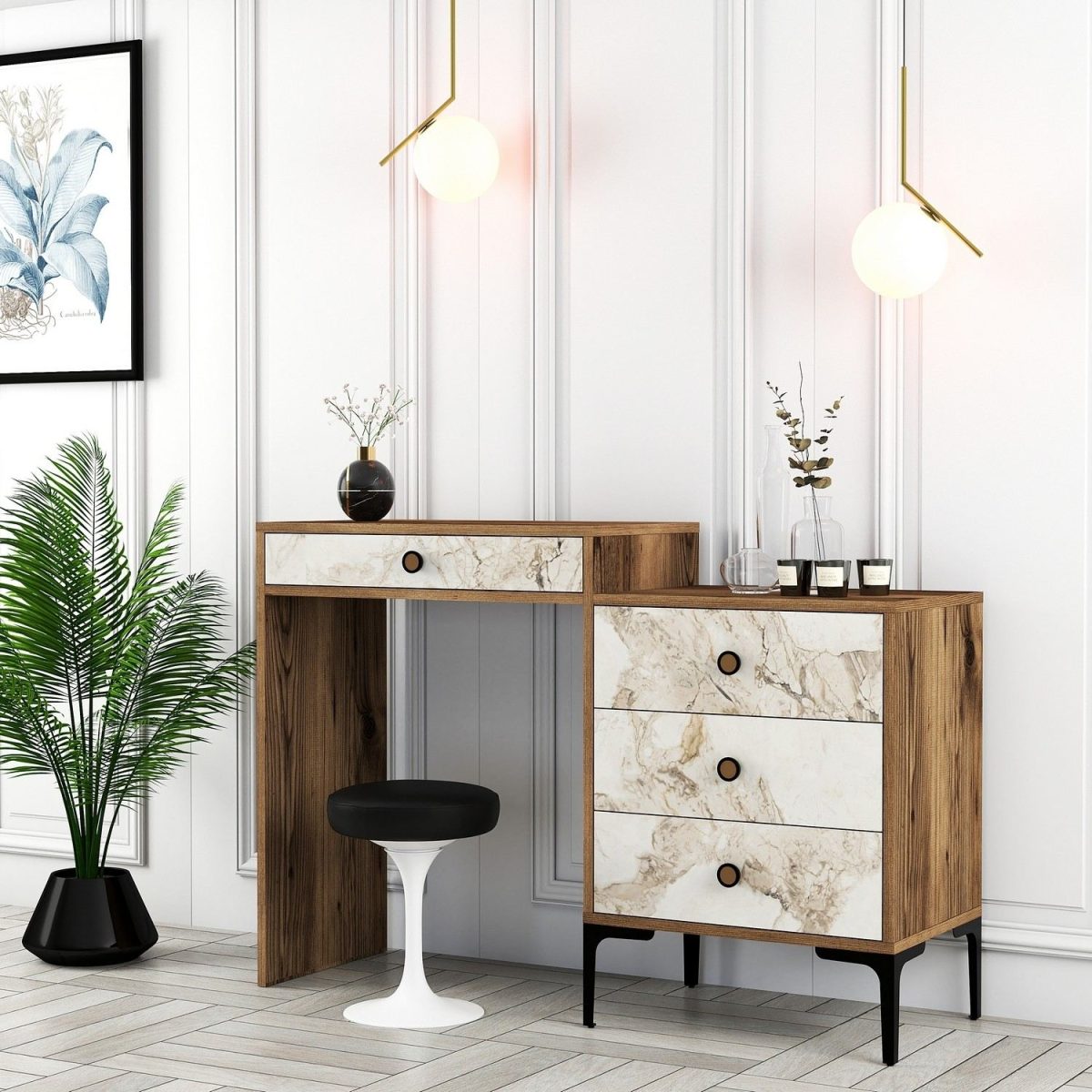 Lizbon 552 - Walnut, White – Шминкерница - Image 2