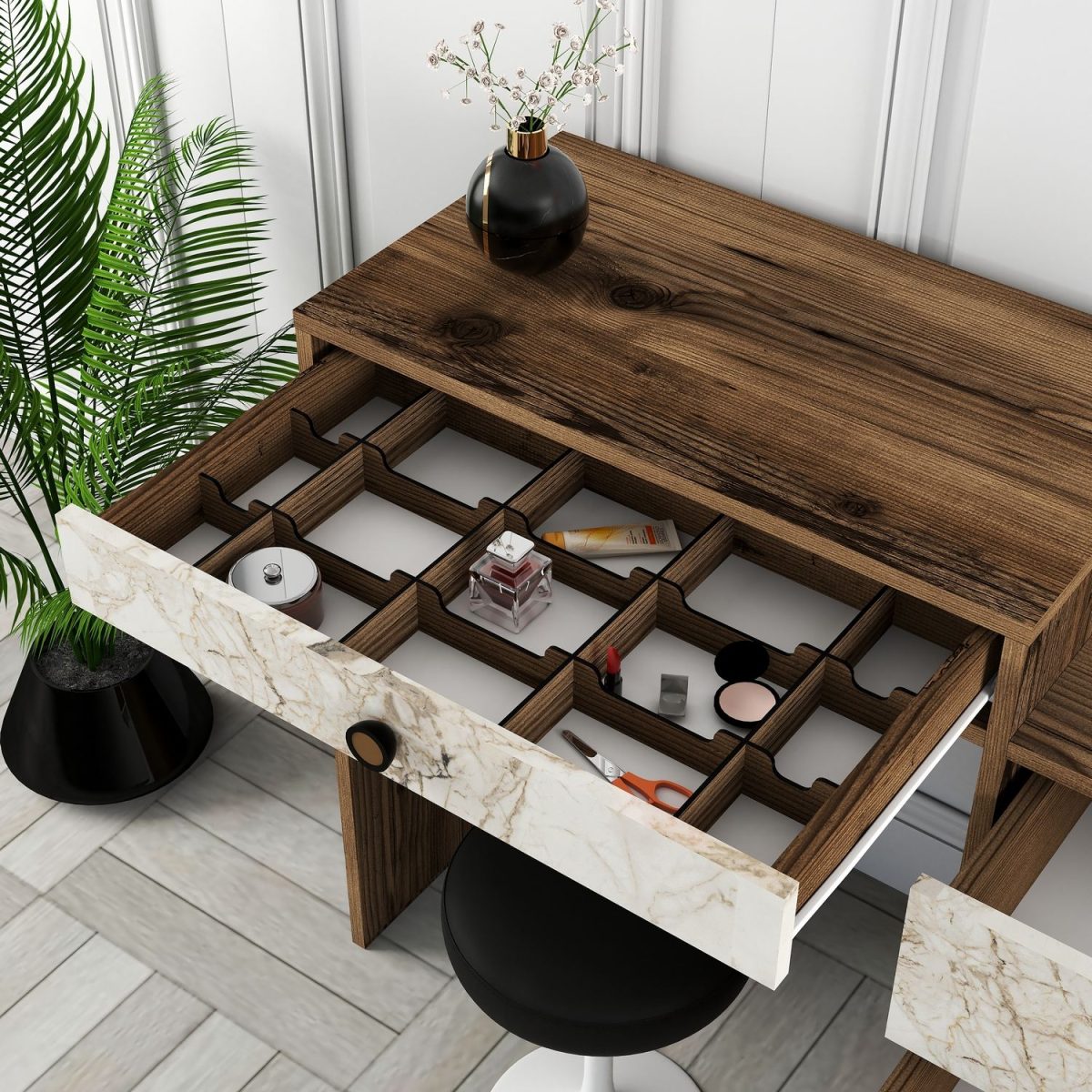 Lizbon 552 - Walnut, White – Шминкерница - Image 5