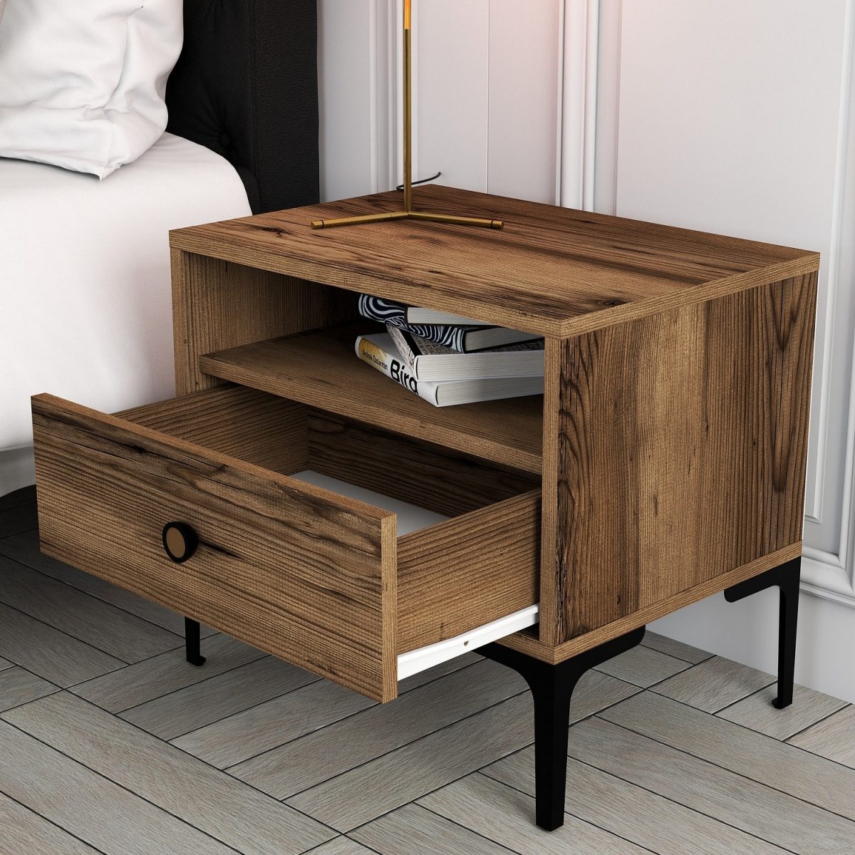 Lizbon 532 - Walnut – Ноќна масичка - Image 3