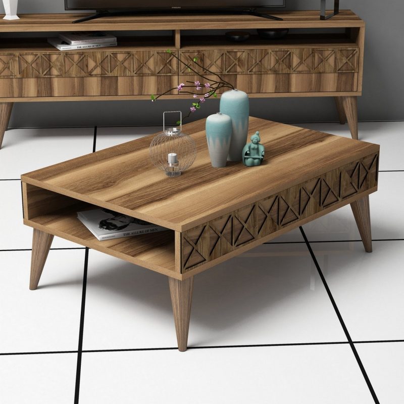 Line - Walnut – Маса за кафе