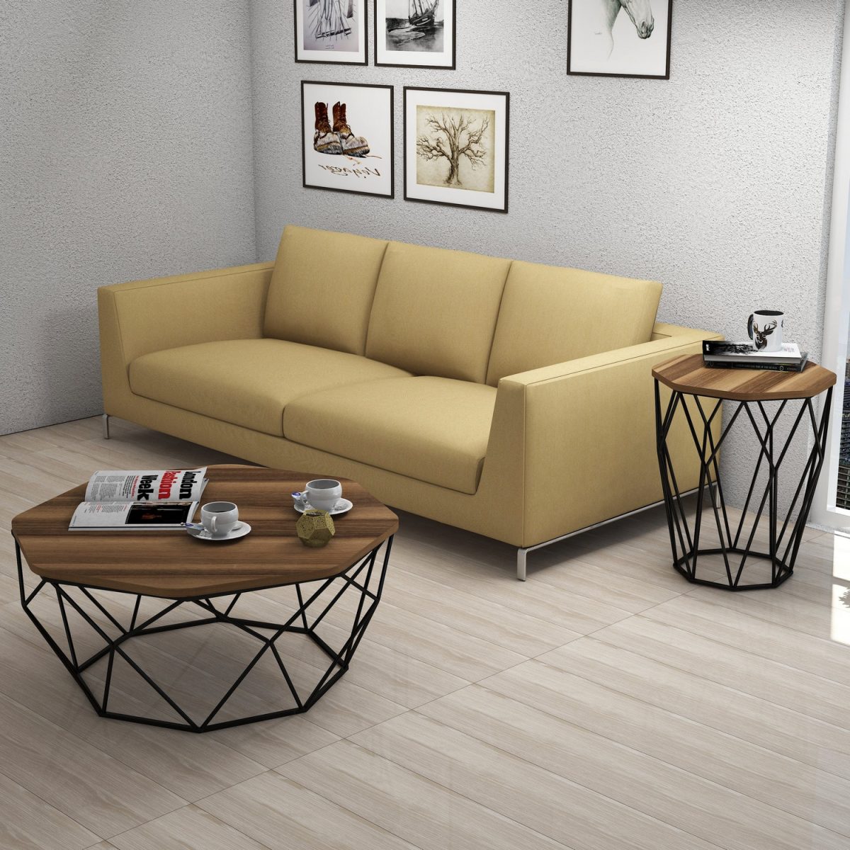 Sofya - Walnut – Софа маси - Image 3