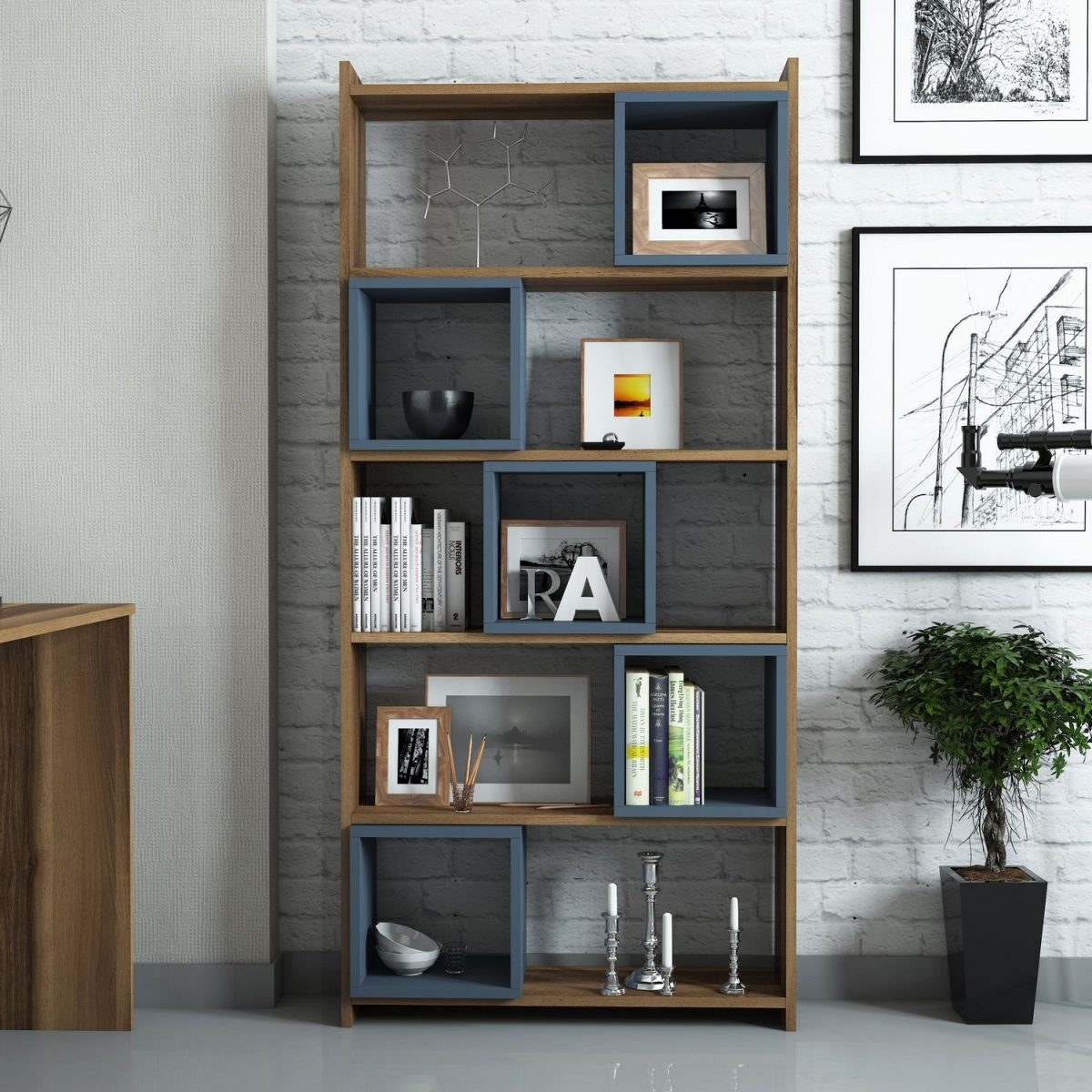 Box - Walnut, Chalcedony – Полица за книги - Image 2