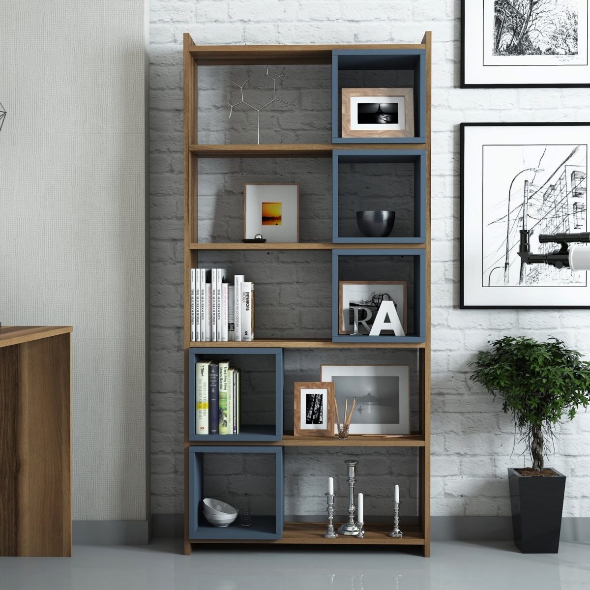 Box - Walnut, Chalcedony – Полица за книги - Image 3