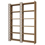 City 2 - Walnut, White – Полица за книги - Image 3