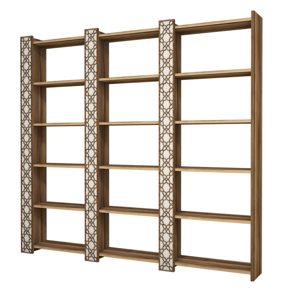 City 3 - Walnut, Cream – Полица за книги - Image 3