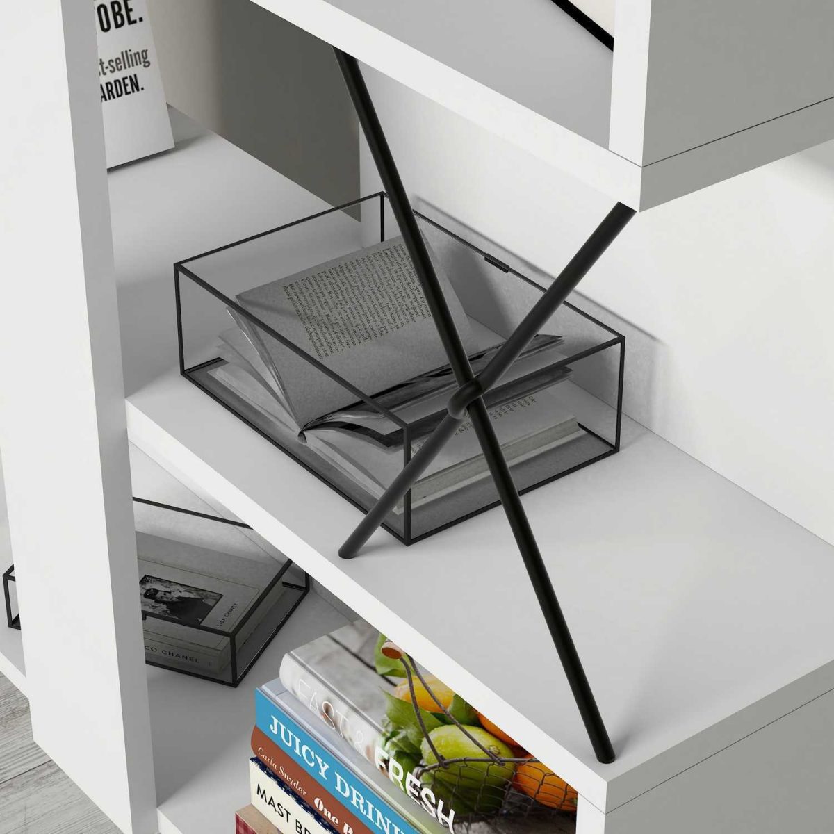 Extra - White – Полица за книги - Image 3