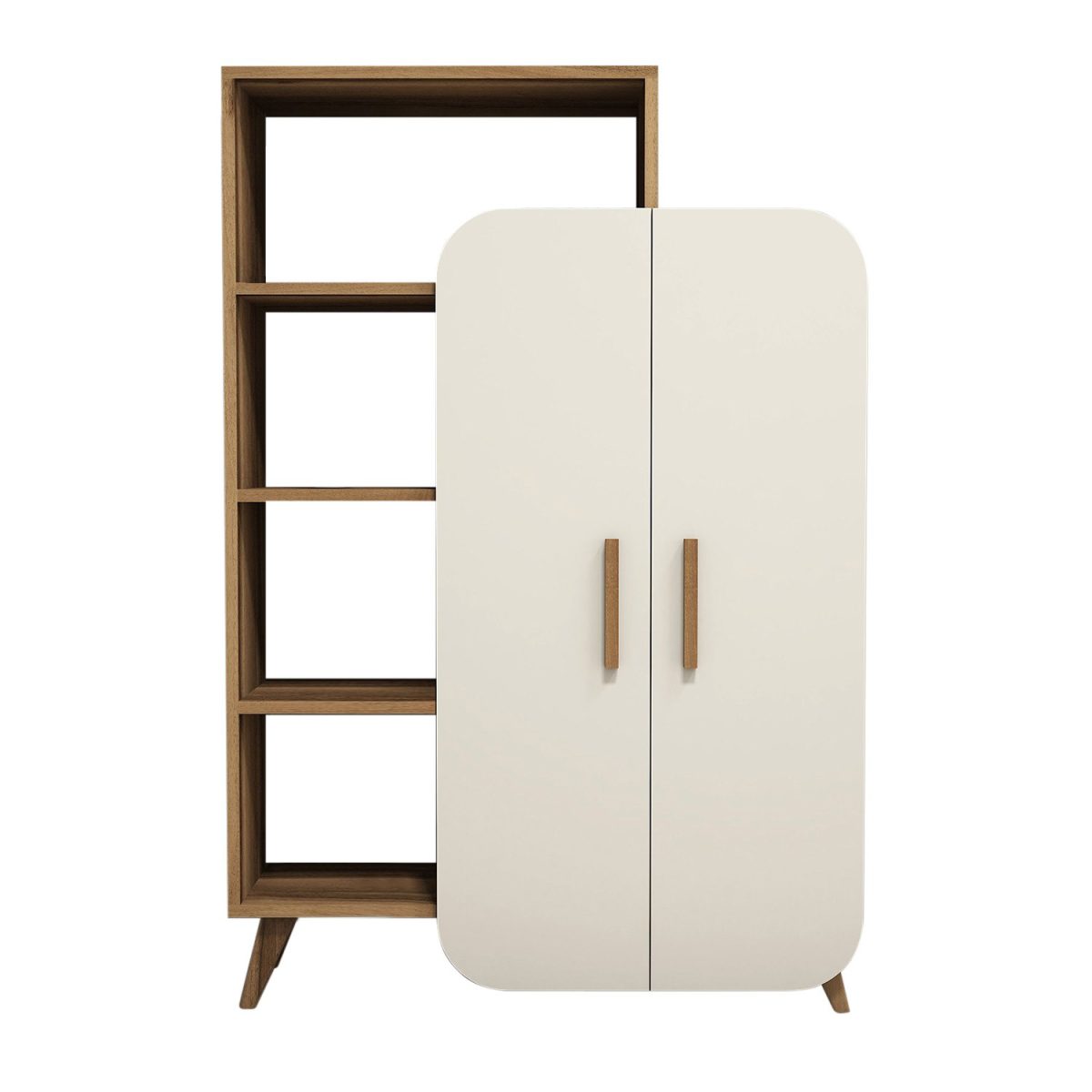 Form - Walnut, Cream – Полица за книги - Image 5