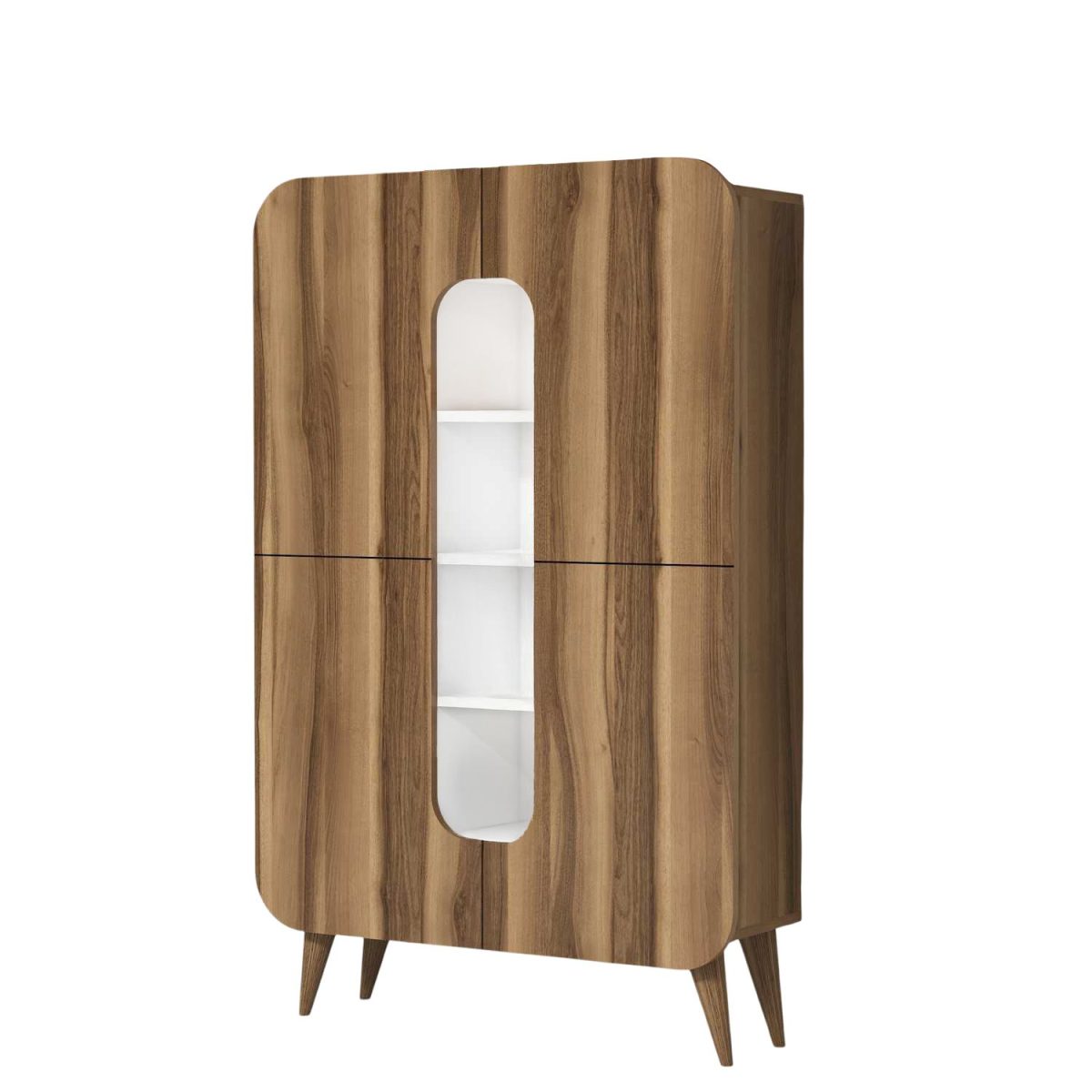 Mine - Walnut, White – Повеќе наменска комода - Image 4