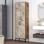 Berlin A - Walnut, White Marble – Повеќе наменска комода