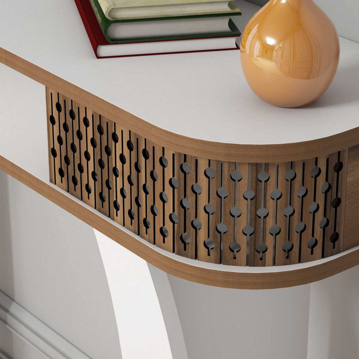 Damla - White – Декоративна конзолна маса - Image 3