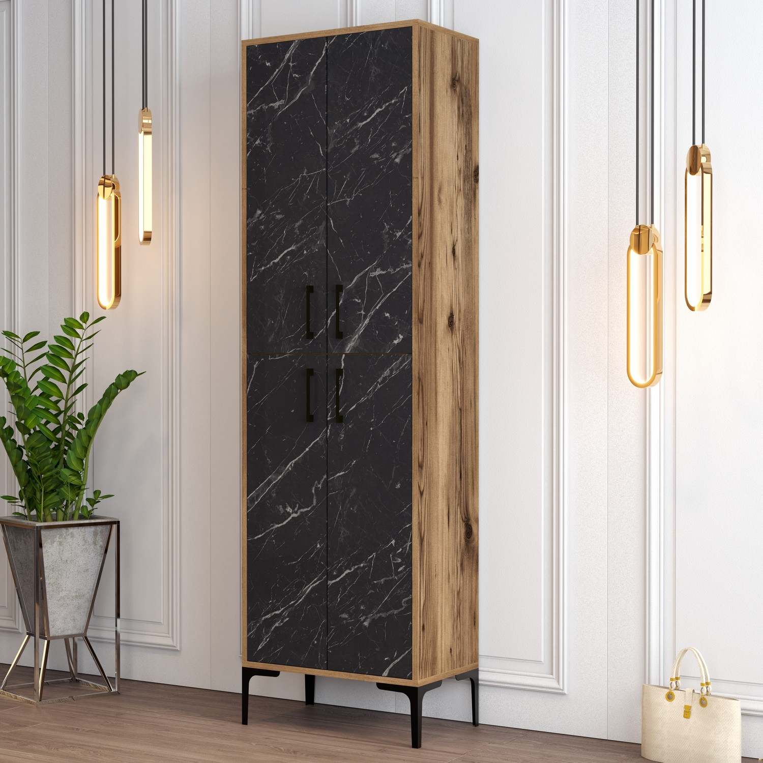 845HCT410620-201.jpg Berlin A - Walnut, Black Marble – Чевларник - Image 1