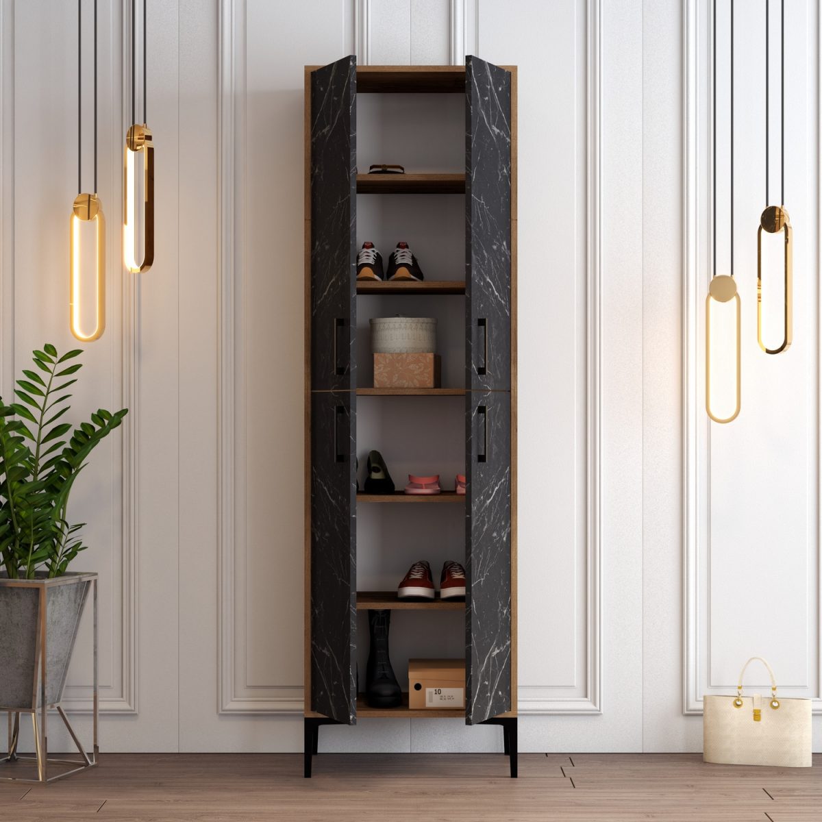 Berlin A - Walnut, Black Marble – Чевларник - Image 3