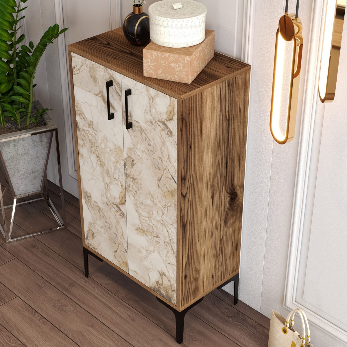 Prag - Walnut, White Marble – Чевларник - Image 4