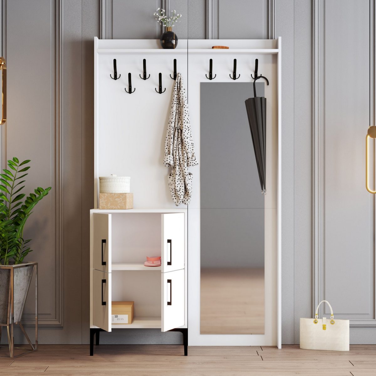 Berlin BC - White – Гардеробер за претсобје - Image 2