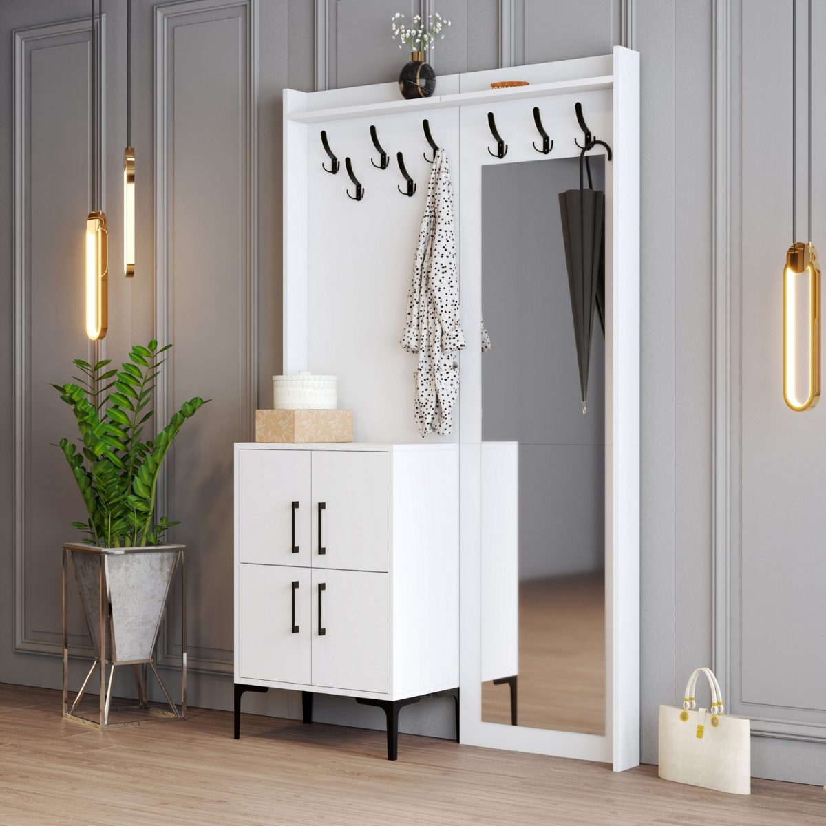 Berlin BC - White – Гардеробер за претсобје - Image 3