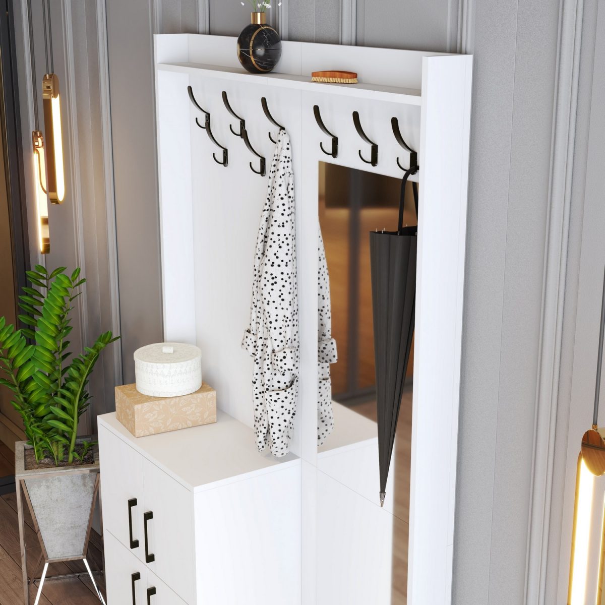 Berlin BC - White – Гардеробер за претсобје - Image 4