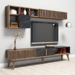 Milan - Walnut, Black – Комплет мебел за дневна соба - Image 2