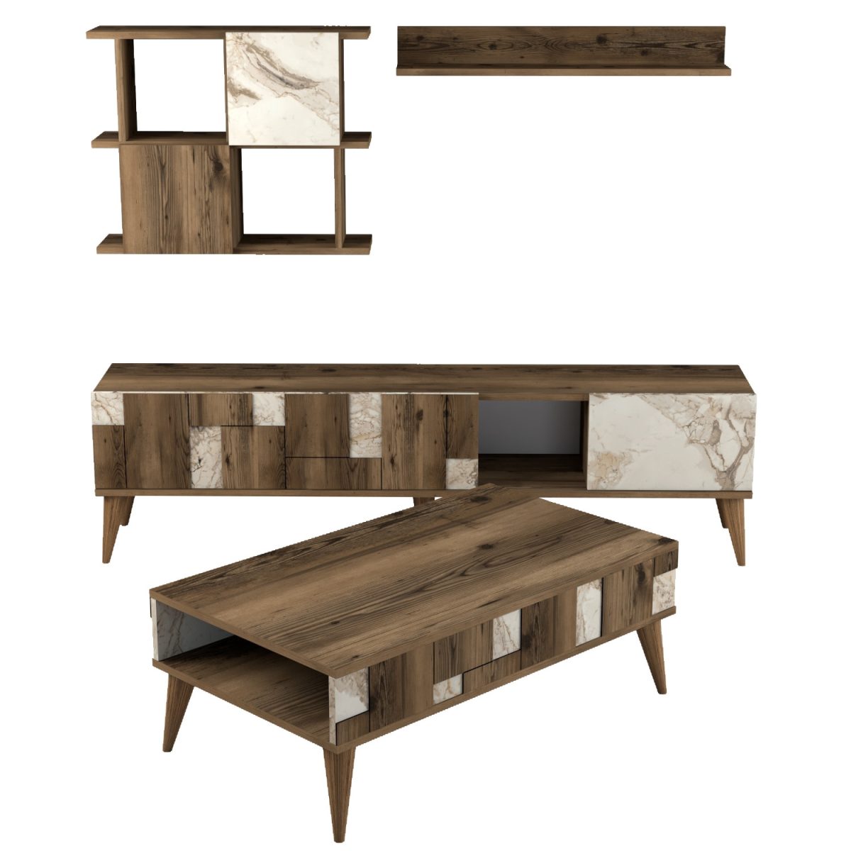 Madrid - White – Комплет мебел за дневна соба - Image 2