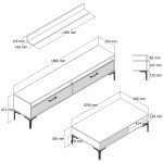 Istanbul - Walnut, White Marble – Комплет мебел за дневна соба - Image 5
