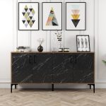 Kiev 160 - Walnut, Black Marble – Конзола