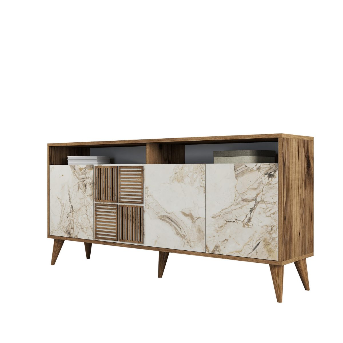 Milan 160 - Walnut, White Marble – Конзола - Image 6
