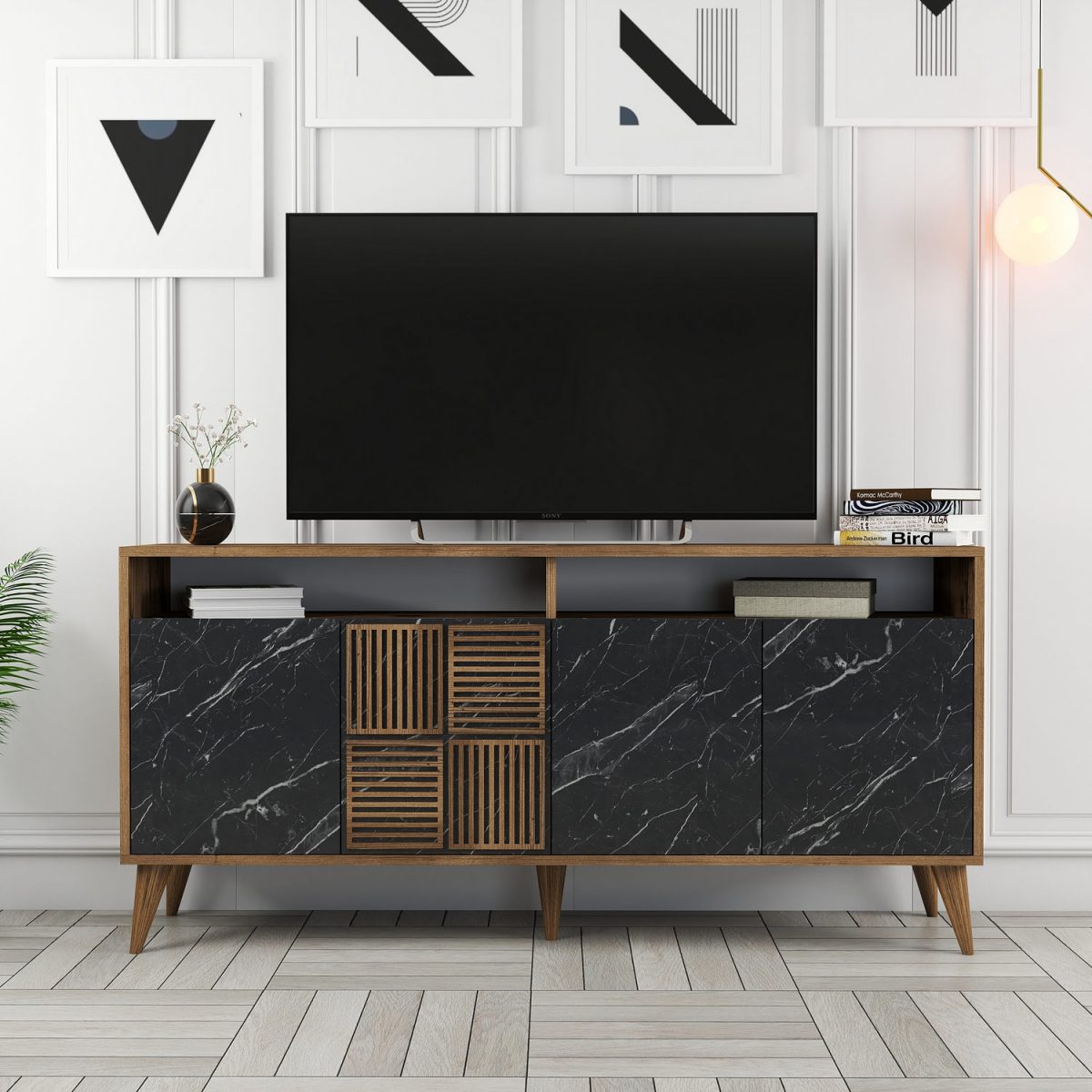 Milan 160 - Walnut, Black Marble – Конзола - Image 5