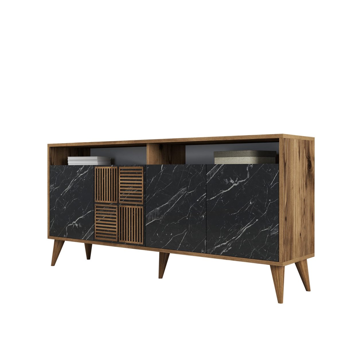 Milan 160 - Walnut, Black Marble – Конзола - Image 6
