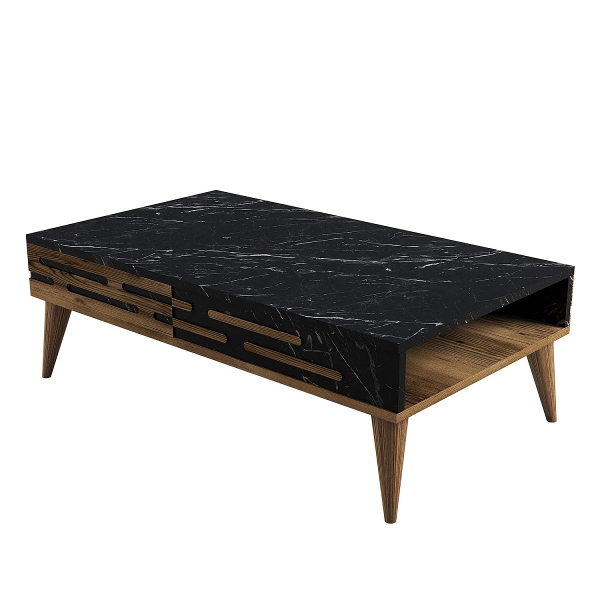 Valensiya - Walnut, Black, Marble – Маса за кафе - Image 4