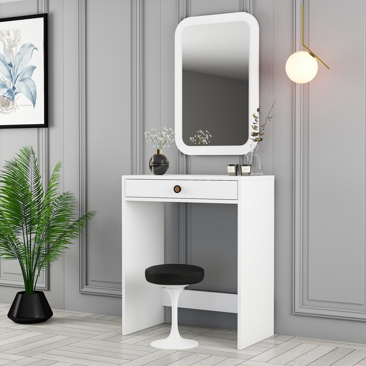 Lizbon Mirror - White – Шминкерница - Image 2