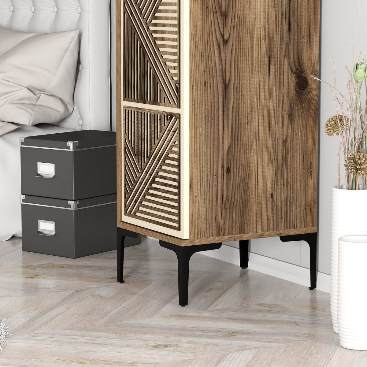 Kumsal P - Walnut, Cream – Гардеробер - Image 6